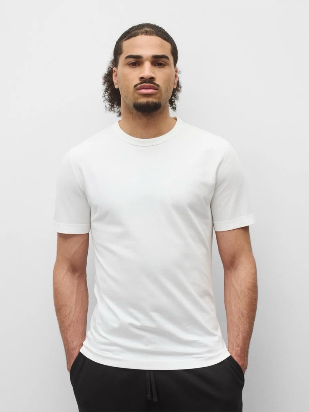 Reigning Champ Lightweight Jersey Slim Crew Shirt, White, NWOTs, Medium